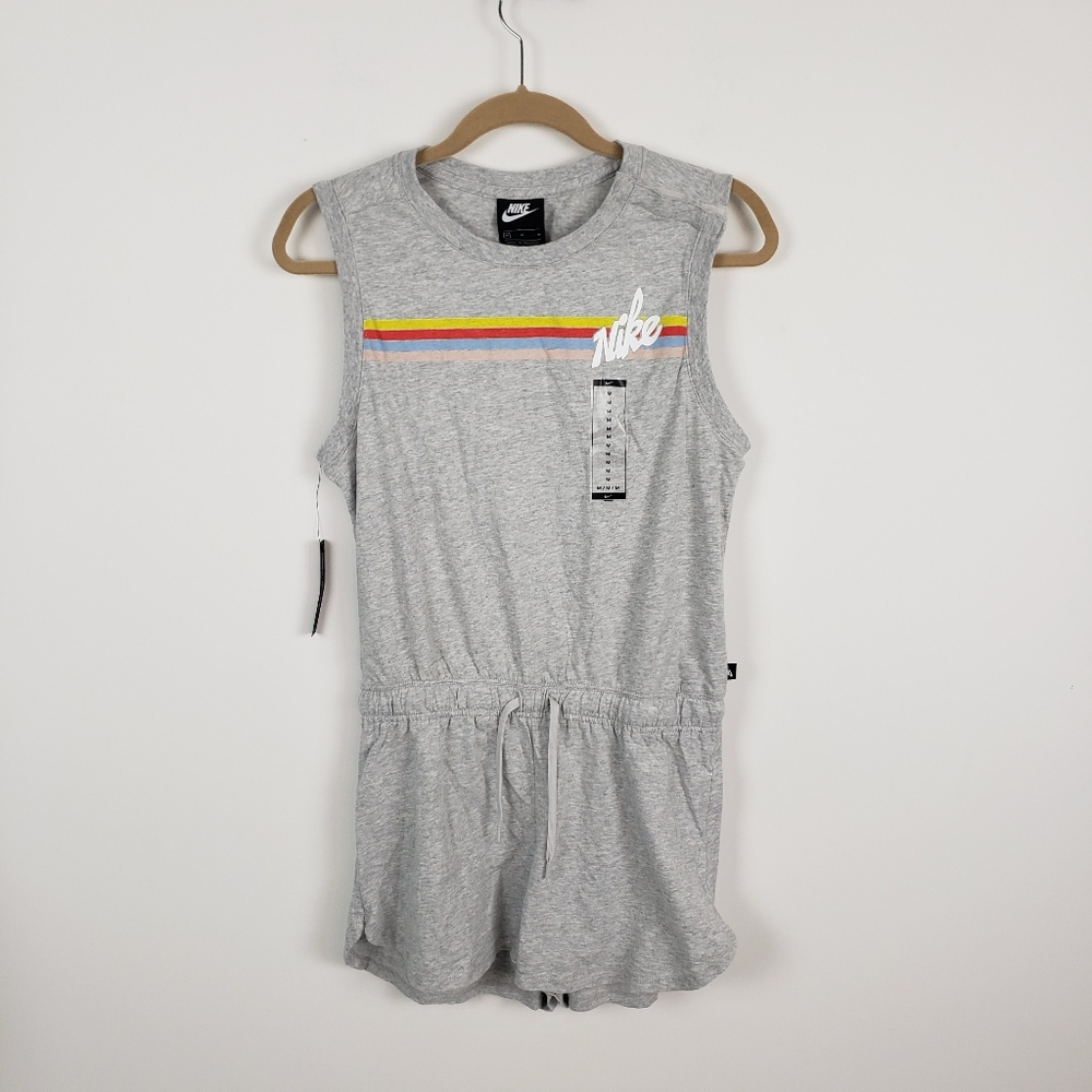 Nike Retro Print Cotton Sleeveless Romper Medium